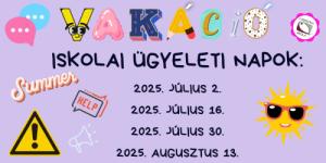 Nyári ügyelet 2025