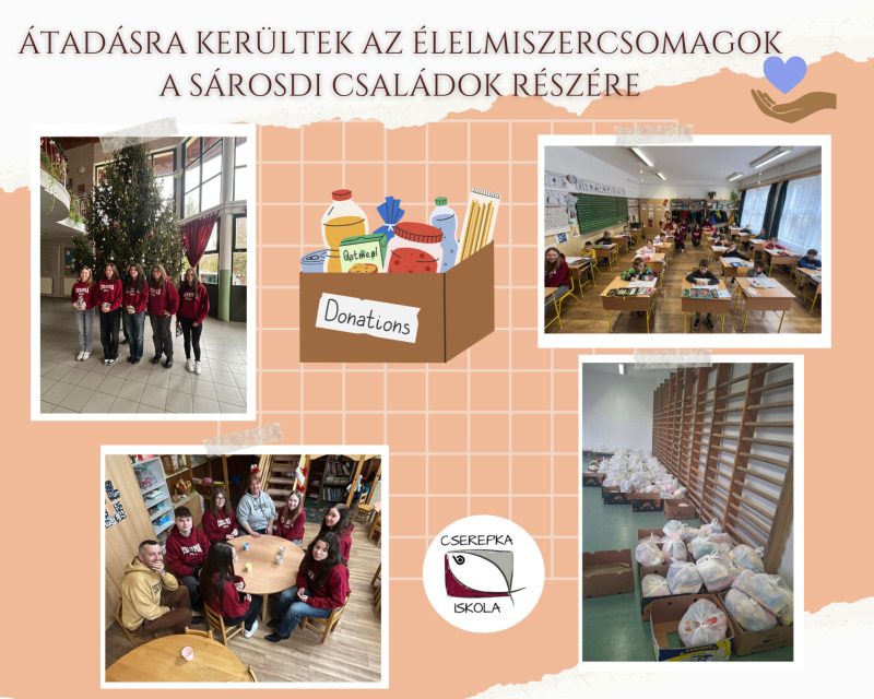 Átadásra kerültek az élelmiszercsomagok a sárosdi családok részére