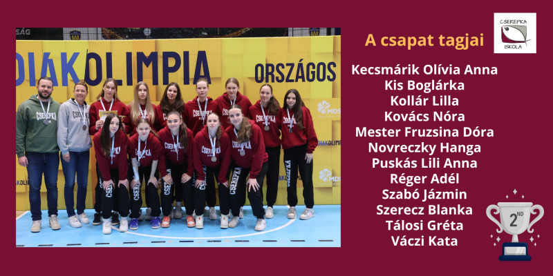 Kosárlabda Diákolimpia 2.hely - lányok (V-VI.korcsoport)