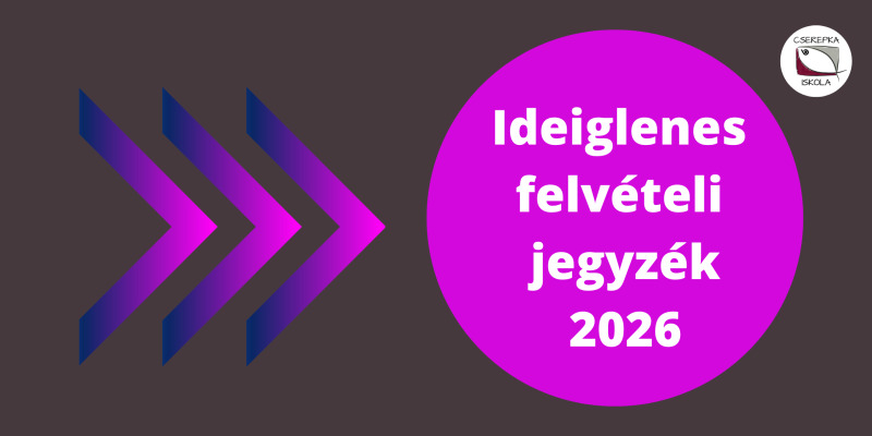 Ideiglenes felvételi jegyzék 2026 (9. évf.)
