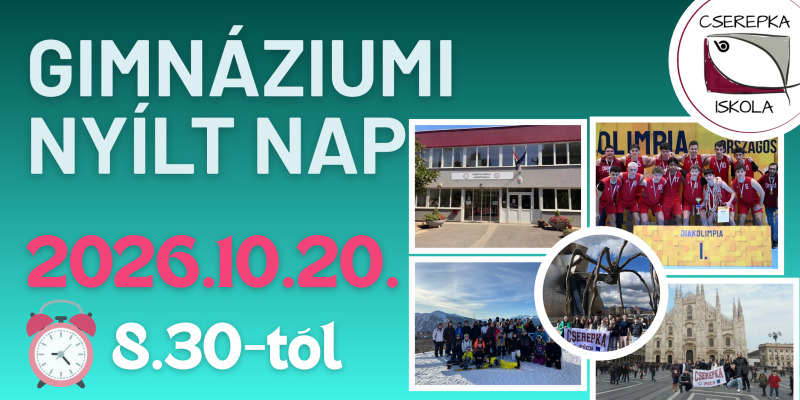 Gimnáziumi nyílt nap 2026.10.20.