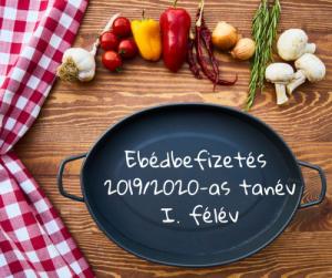 Ebédbefizetés 2019/2020-as tanév, I. félév
